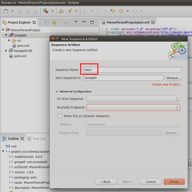 new sequence artifact esb wso2