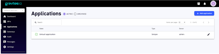 Crear nueva aplicación
