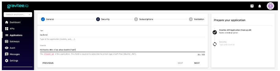 Configuración Security