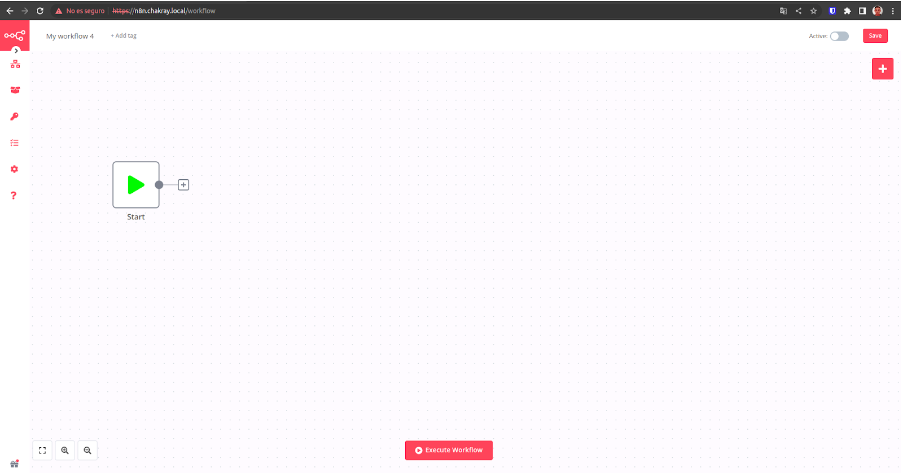 Primera pantalla tras acceder vía web