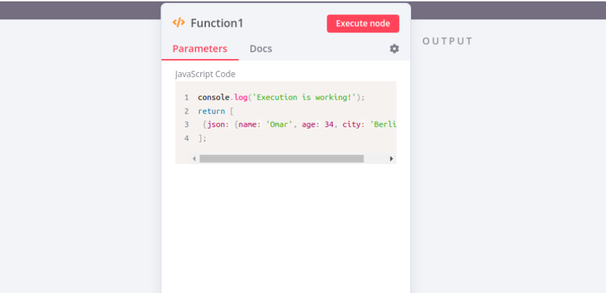 Ventana con un script para comprobar el funcionamiento