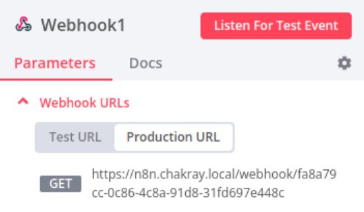 Ventana donde obtenemos la URL del entorno de producción