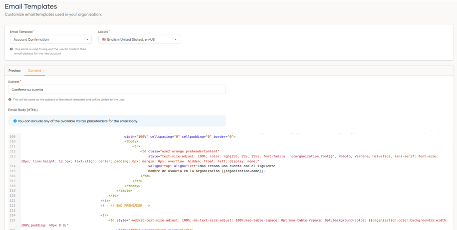 Email templates
