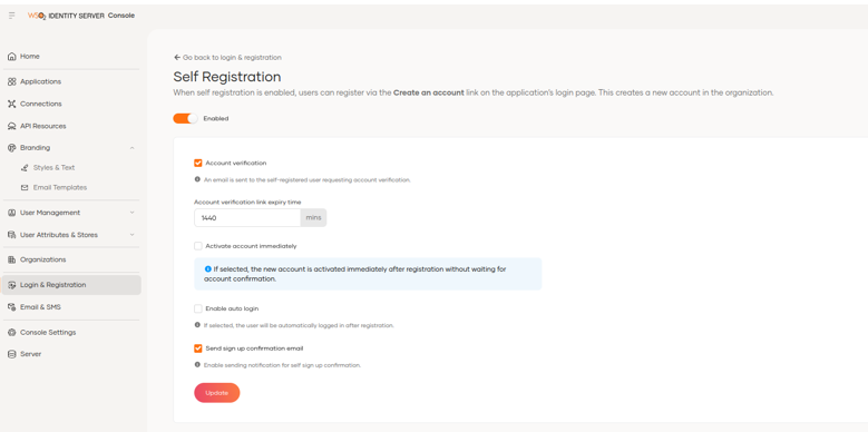Self Registration